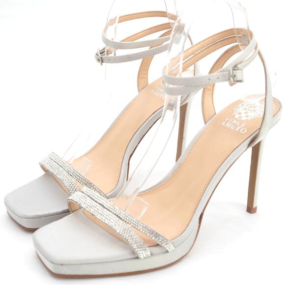 Vince Camuto Gray Satin Kiahna Pumps Heels Size 9 - Picture 1 of 6